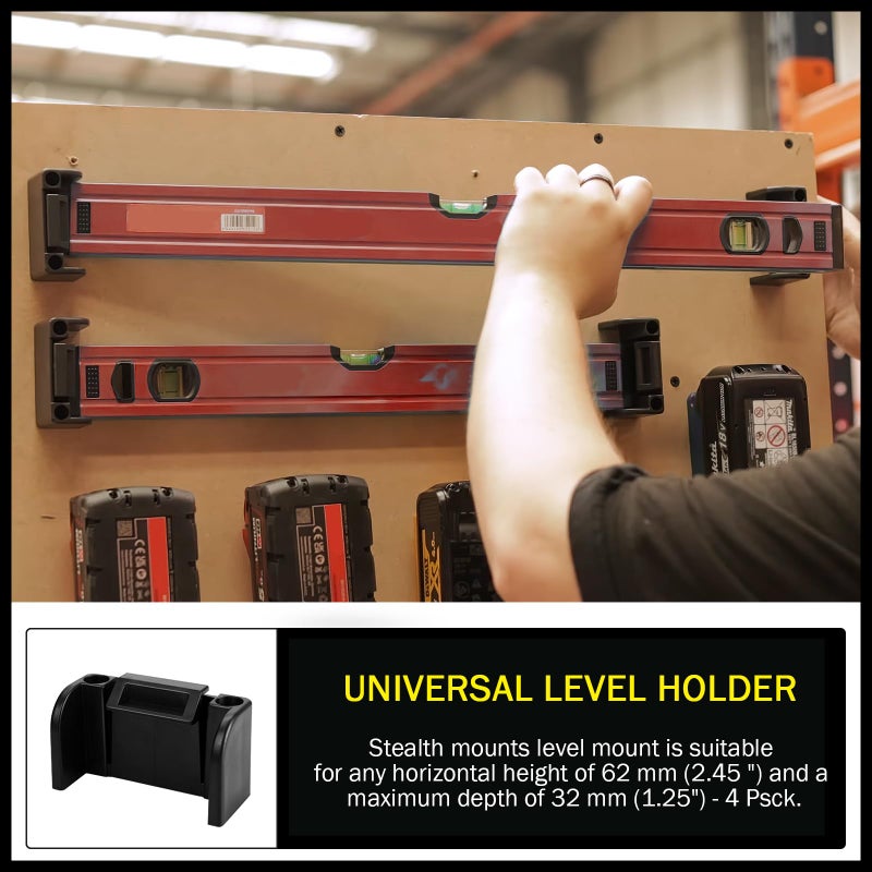 CHAR YONG Universal Level Holder Fits All Brands Lock The Horizontal Bracket - Collocation Level Holder Mount Screw( 4 Pack) - Image 2